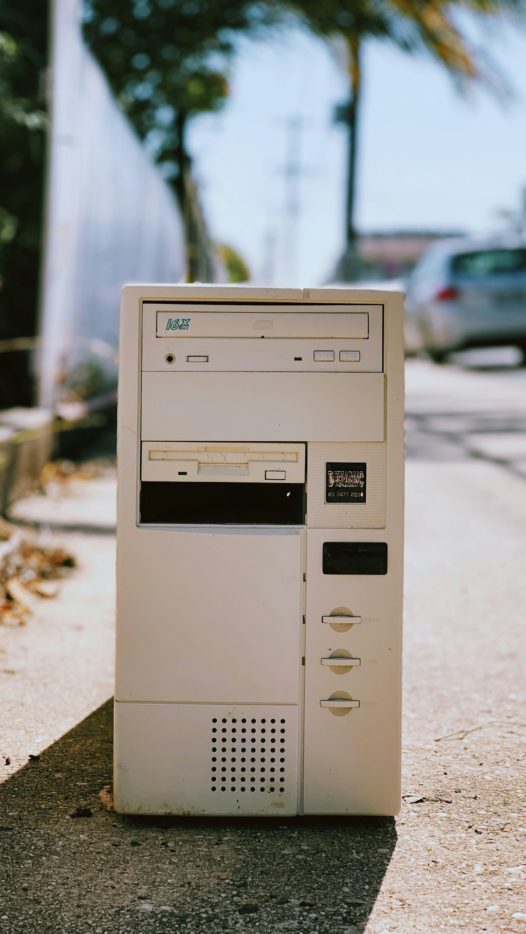 white and black computer tower