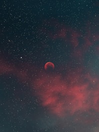 red moon in the sky