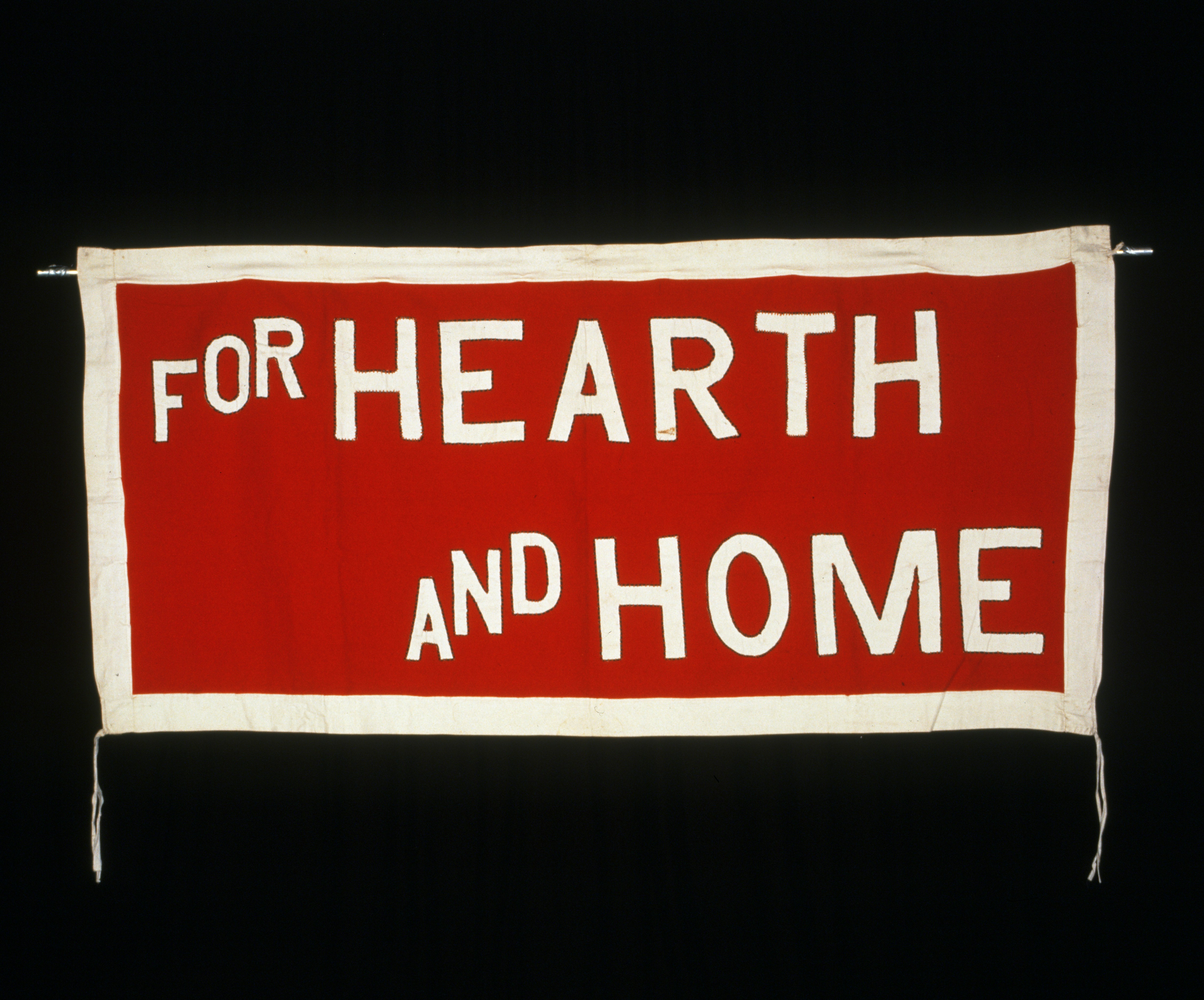 For hearth and home suffrage banner, 1908-1914. F06C