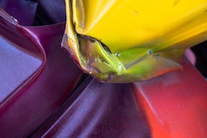 Close-up of mixed metal scraps showing textures and colors