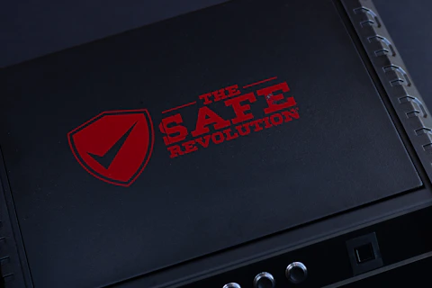 black and red weapon safe