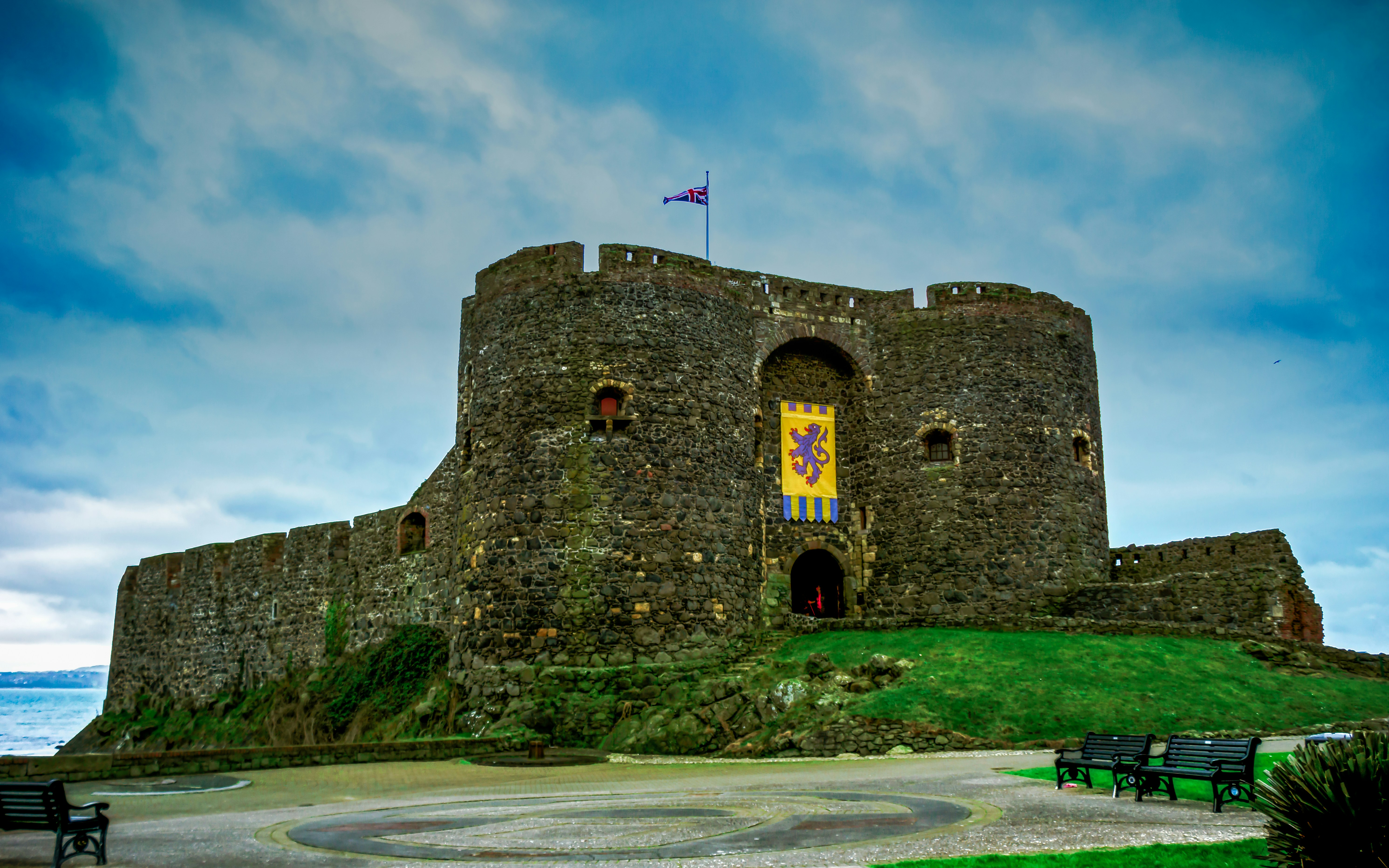 A view of Carrickfergus Castle from the front.