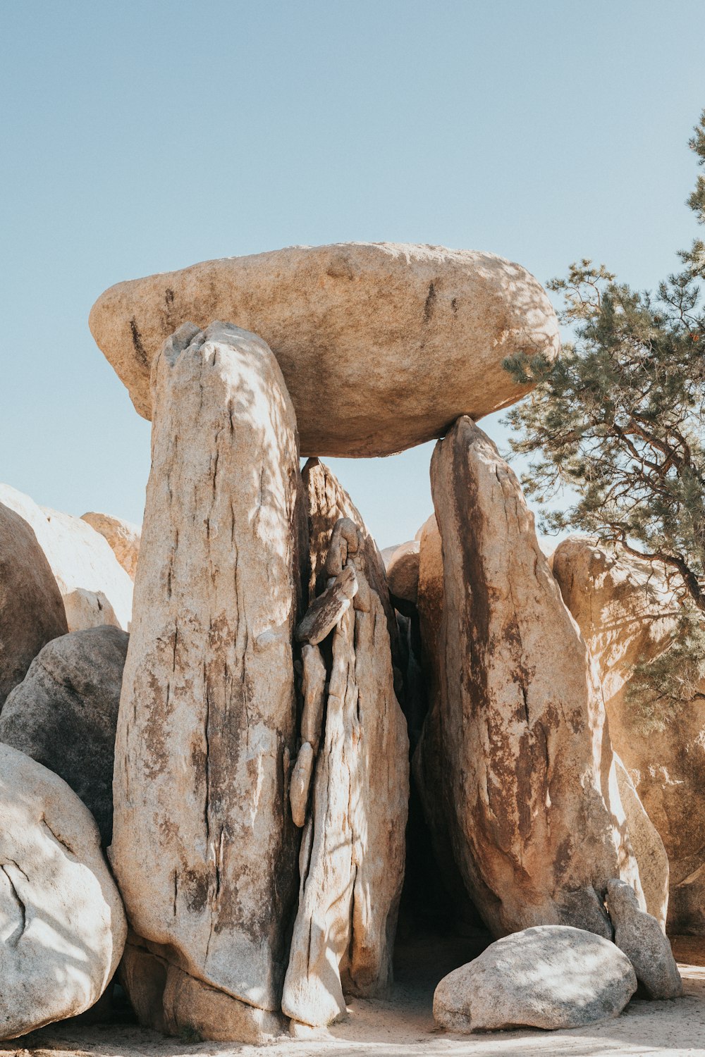 brown rock formation under blue sky during daytime