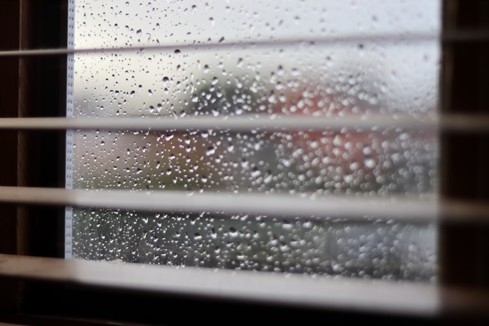 water droplets on glass window