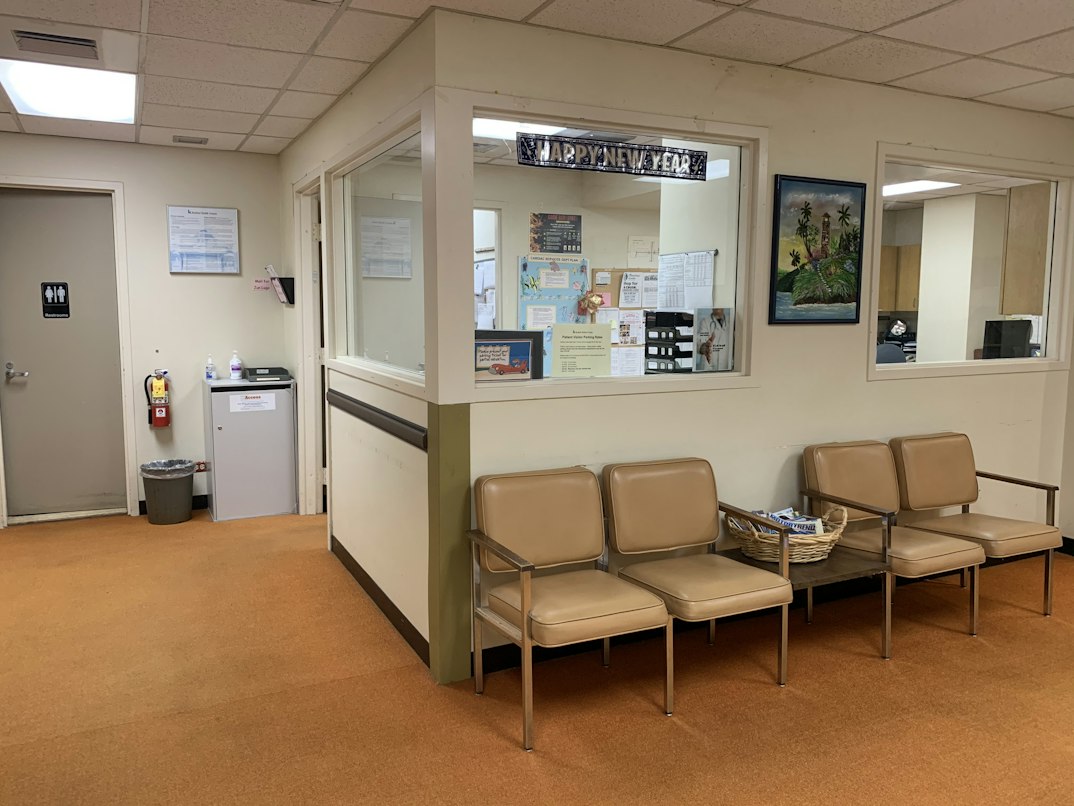Modern medical clinic with professional healthcare staff and reception facilities