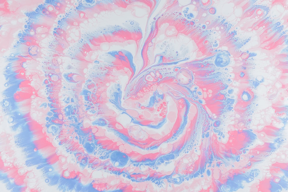 rosablau-weiße abstrakte Malerei