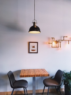 brown wooden table and chairs