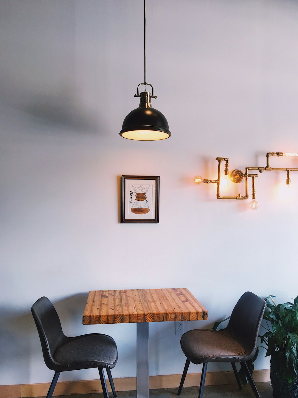 brown wooden table and chairs