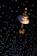 A spacecraft with a large dish antenna floating amidst a backdrop of twinkling stars in deep space. The metallic structure of the spacecraft is highlighted by subtle lighting.