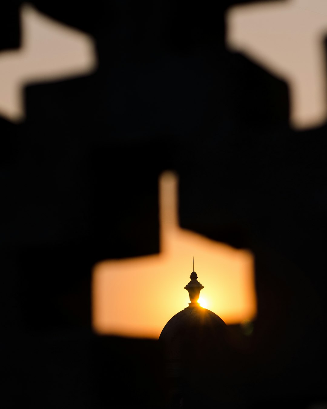 yellow and black dome building