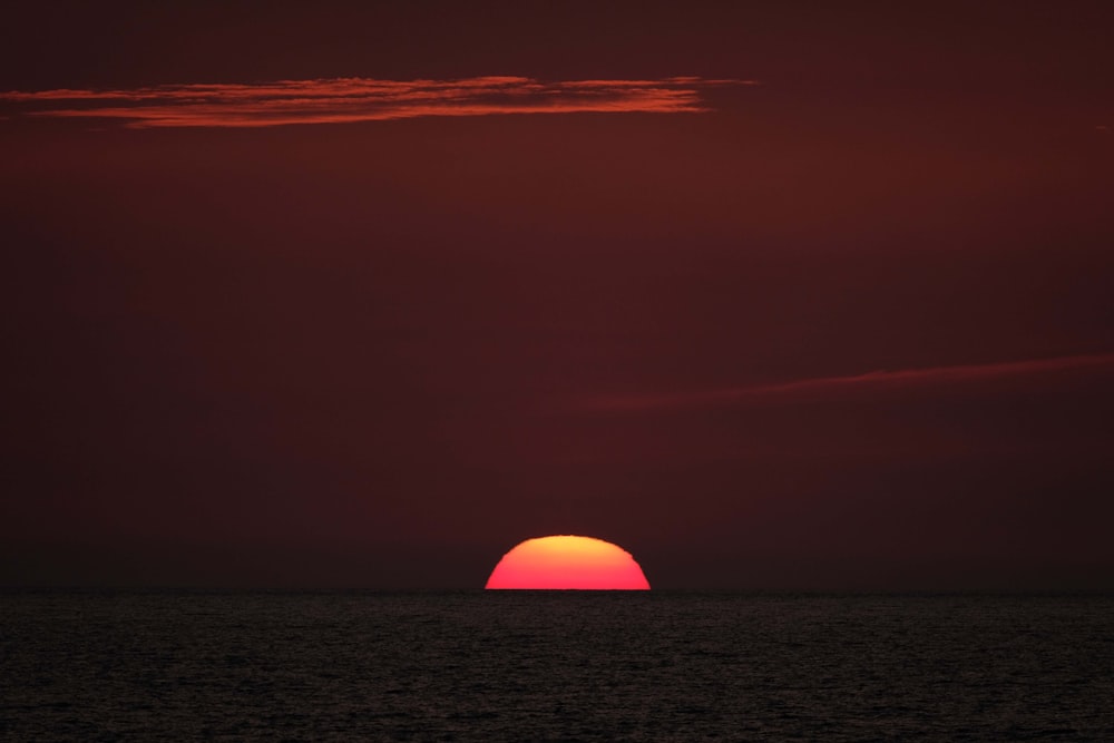 silhouette of mountain during sunset