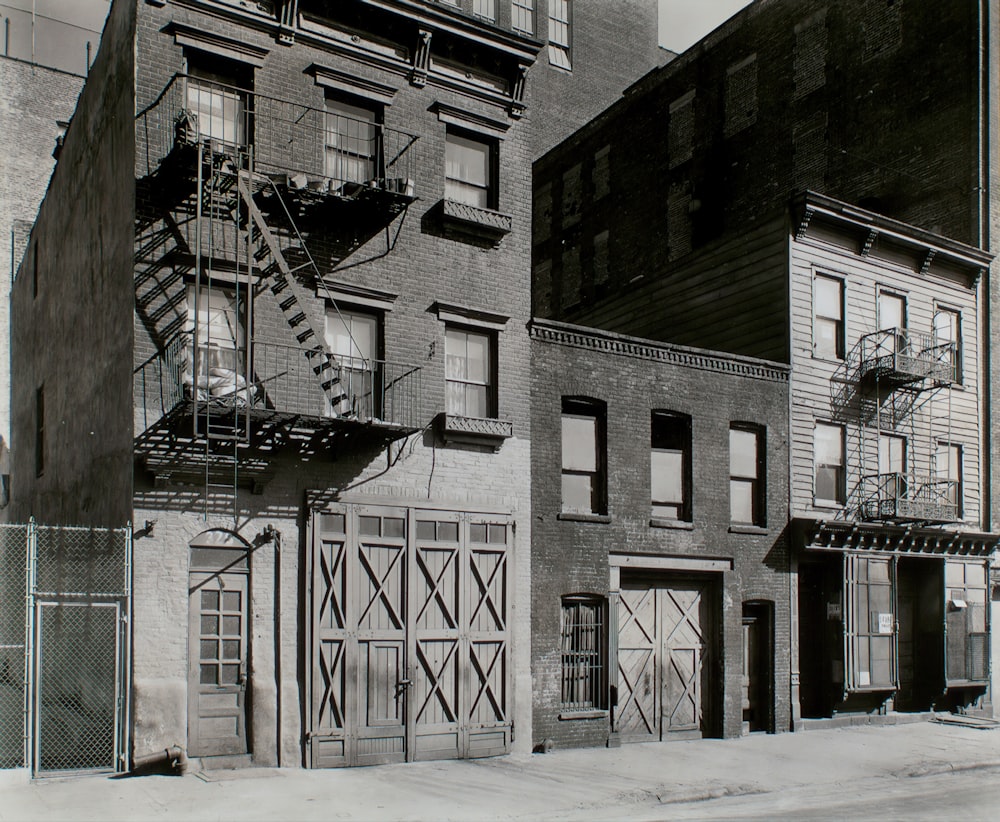 grayscale photo of concrete building