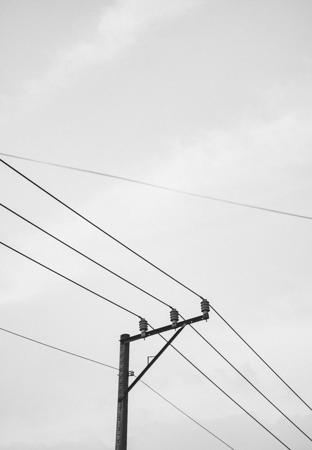 black electric wires under white sky