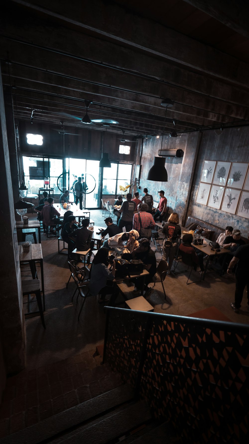 people sitting on chair inside room