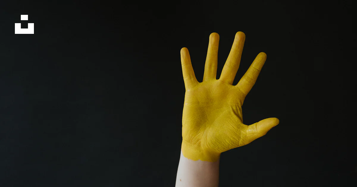 Persons left hand on black background photo – Free Hand gestures Image ...