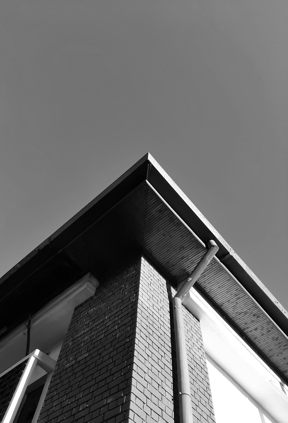 grayscale photo of concrete building