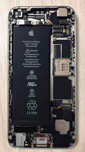 Close-up of a fresh Samsung Galaxy A55 battery ready for installation.