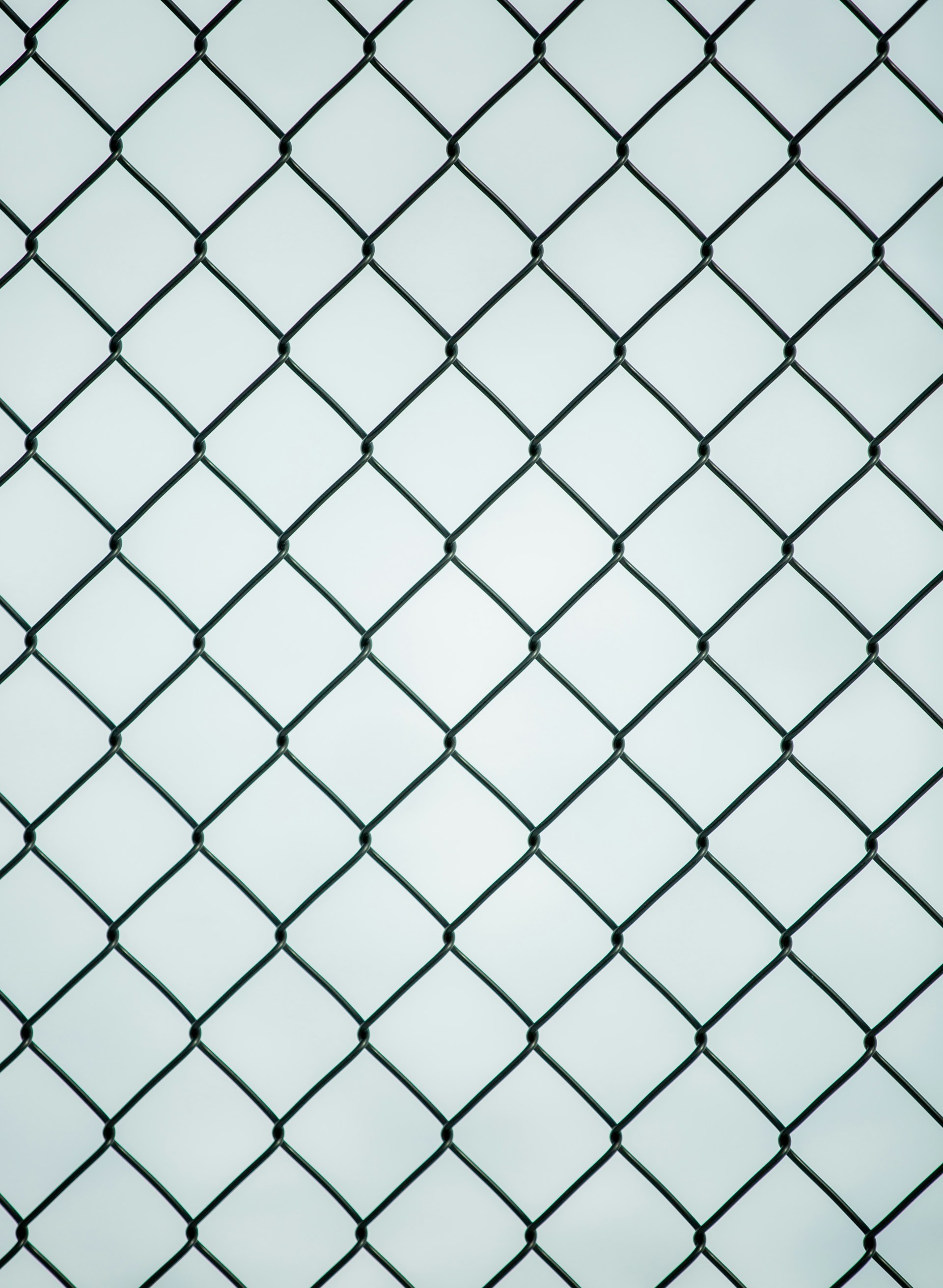 black metal chain link fence