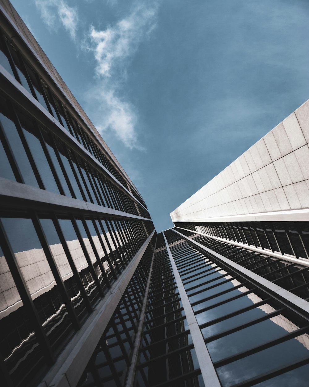 low angle photography of high rise building