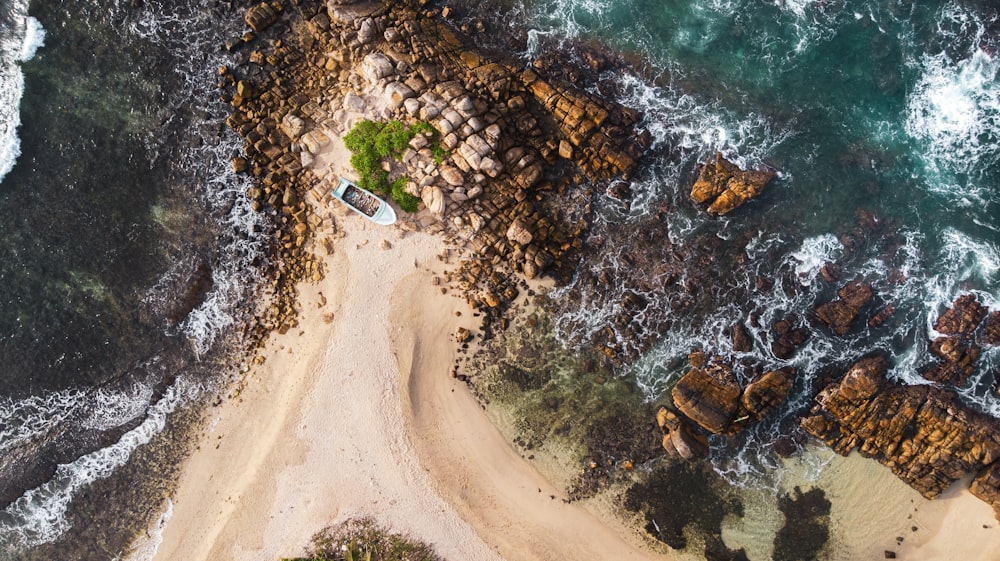 aerial view of beach during daytime