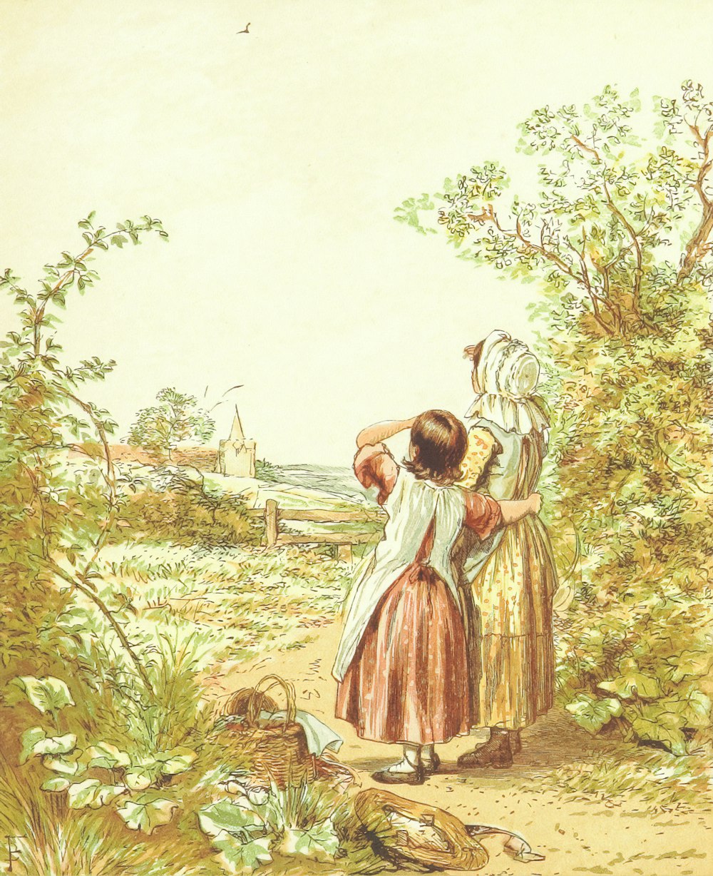 girl in white dress standing on brown soil surrounded by green plants
