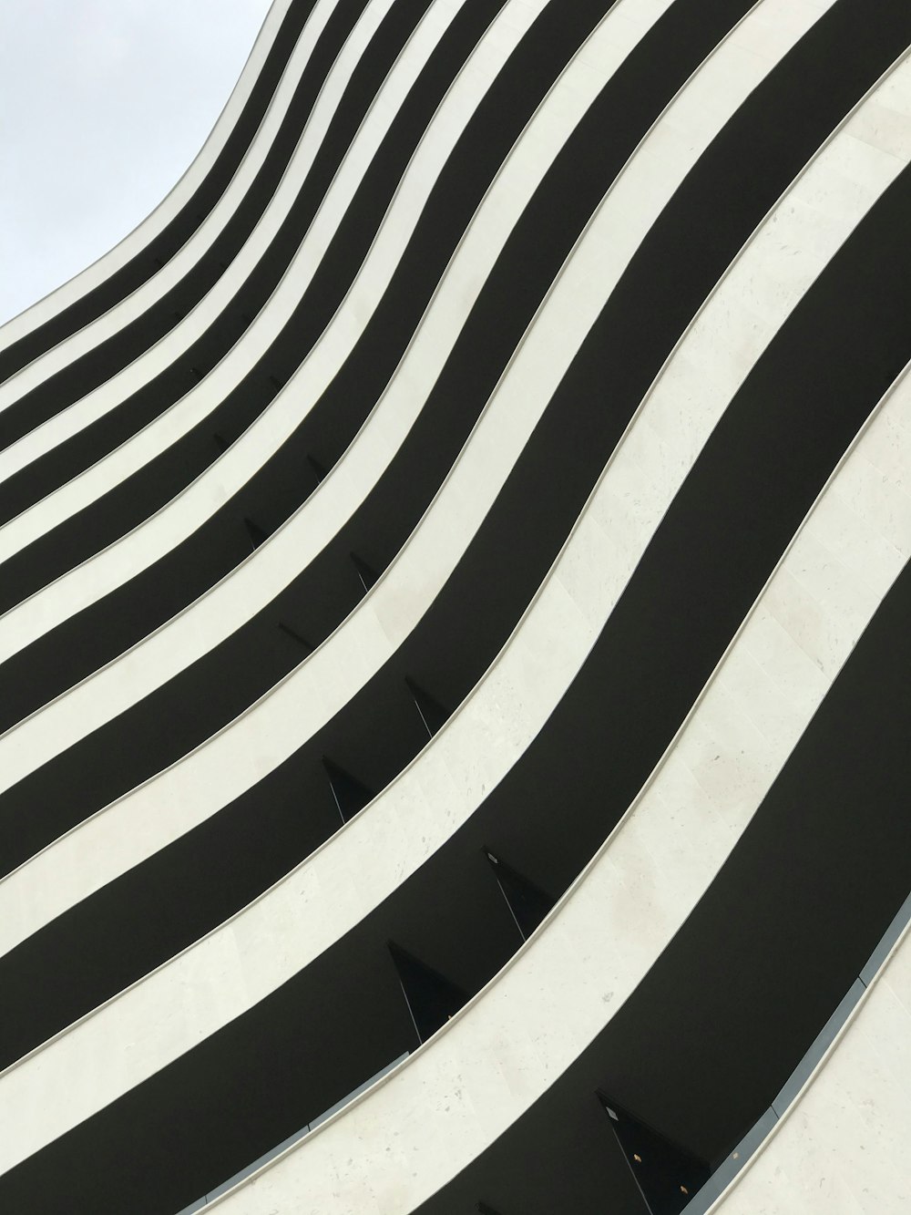 black and white striped concrete building