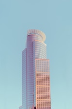 pink and white concrete building