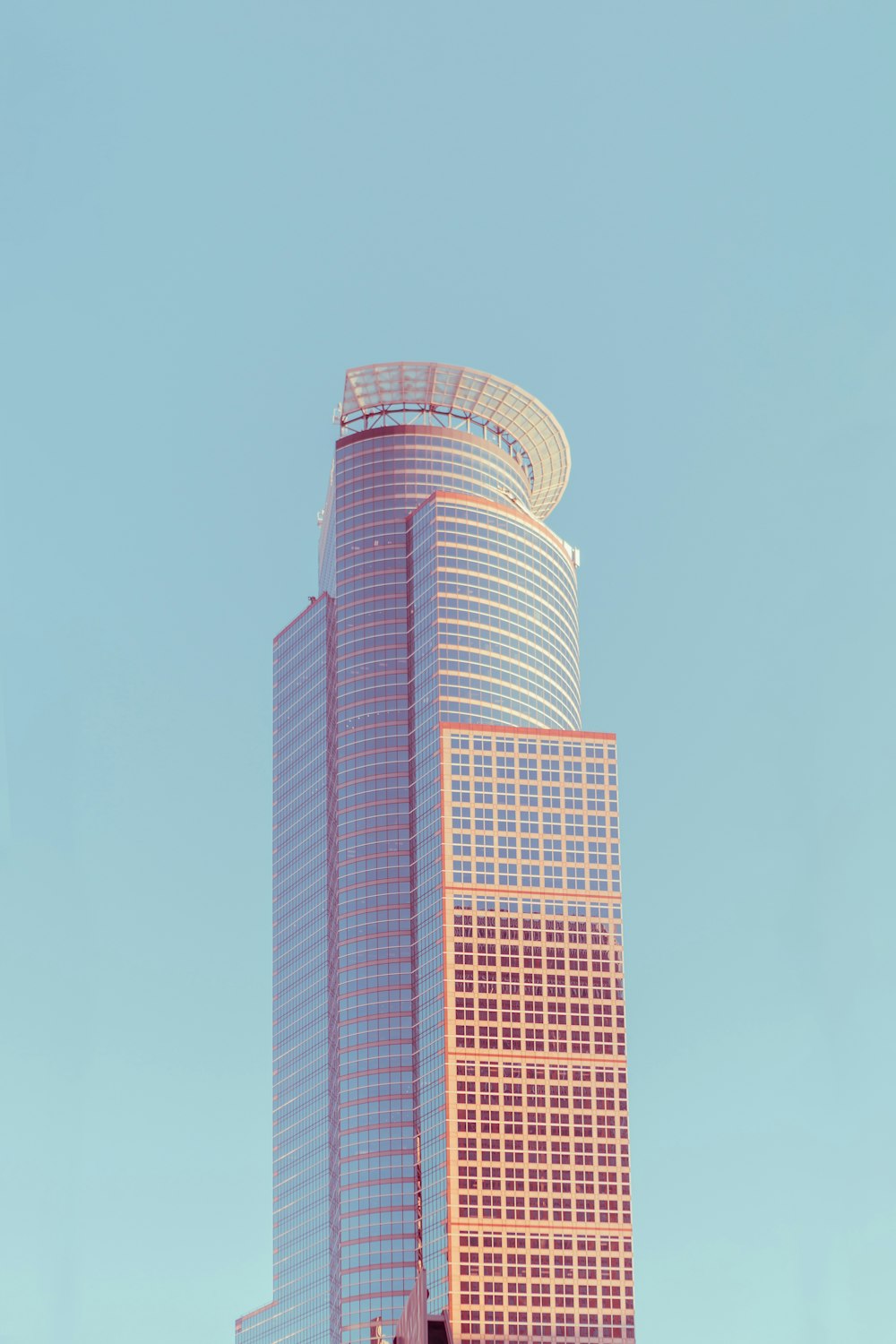 pink and white concrete building