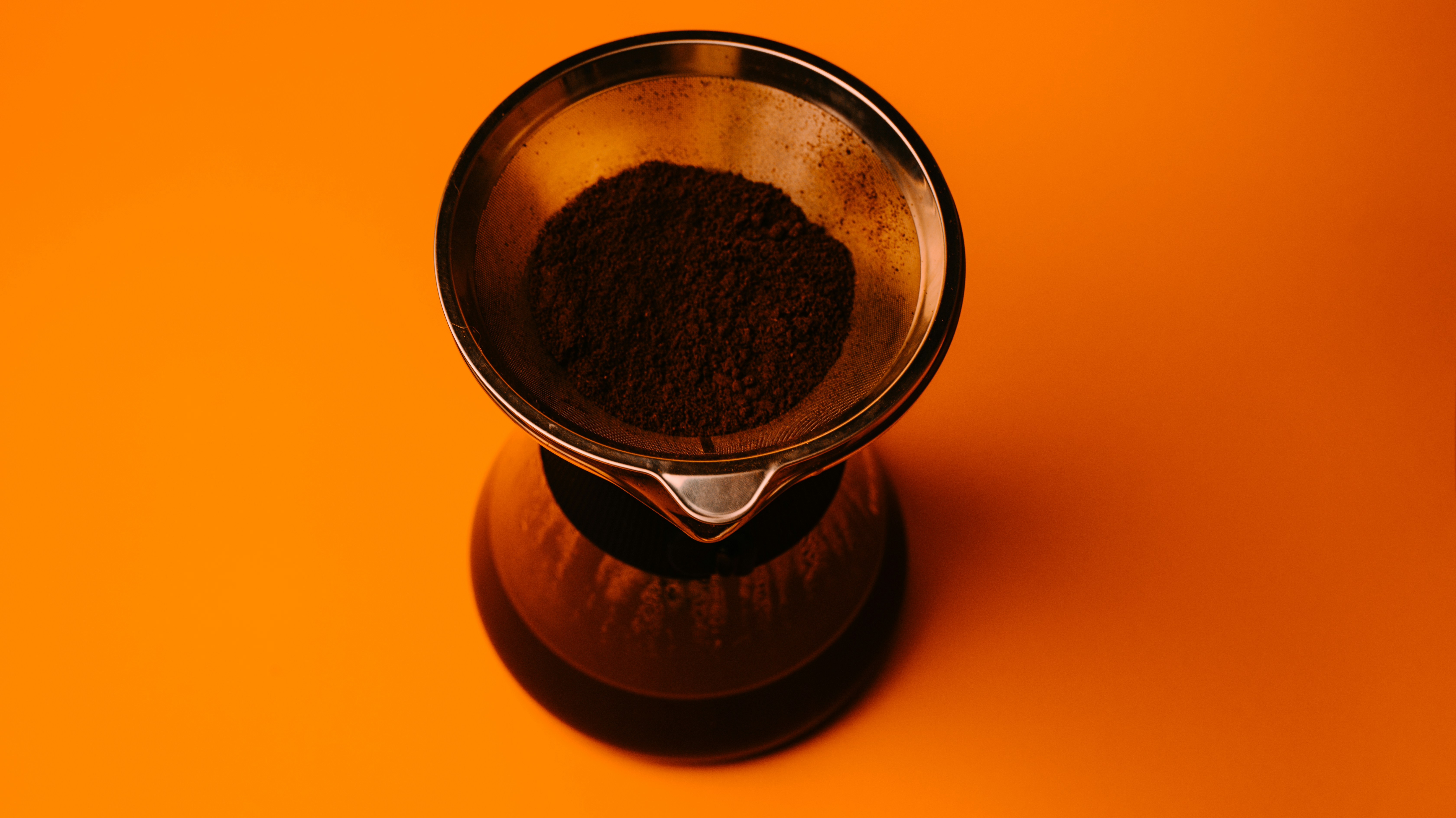 brown and black round container