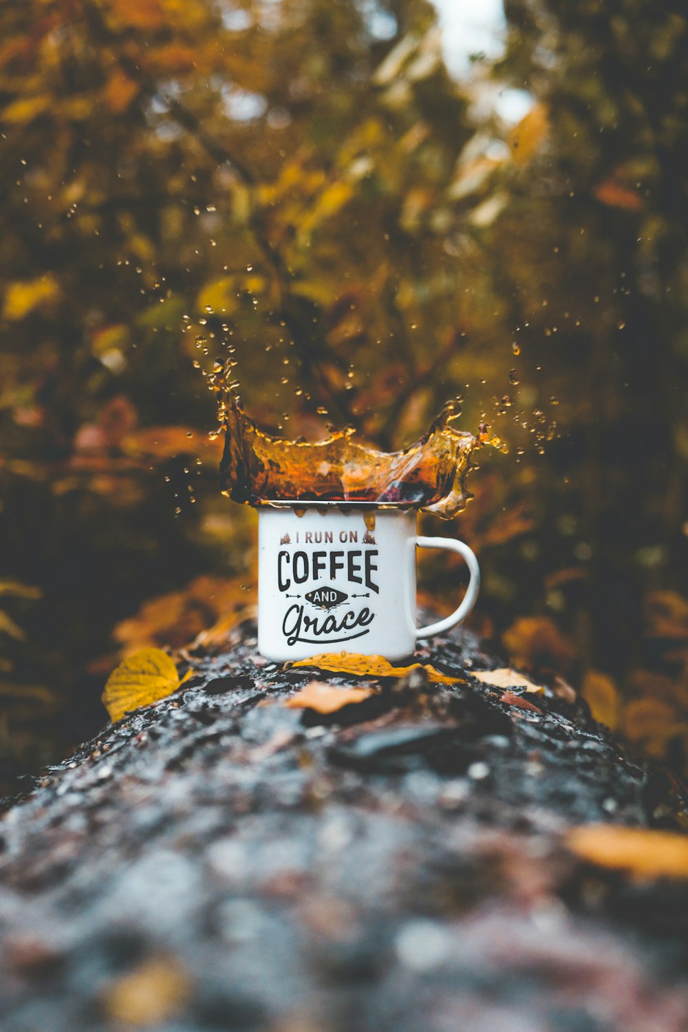 white ceramic mug with coffee