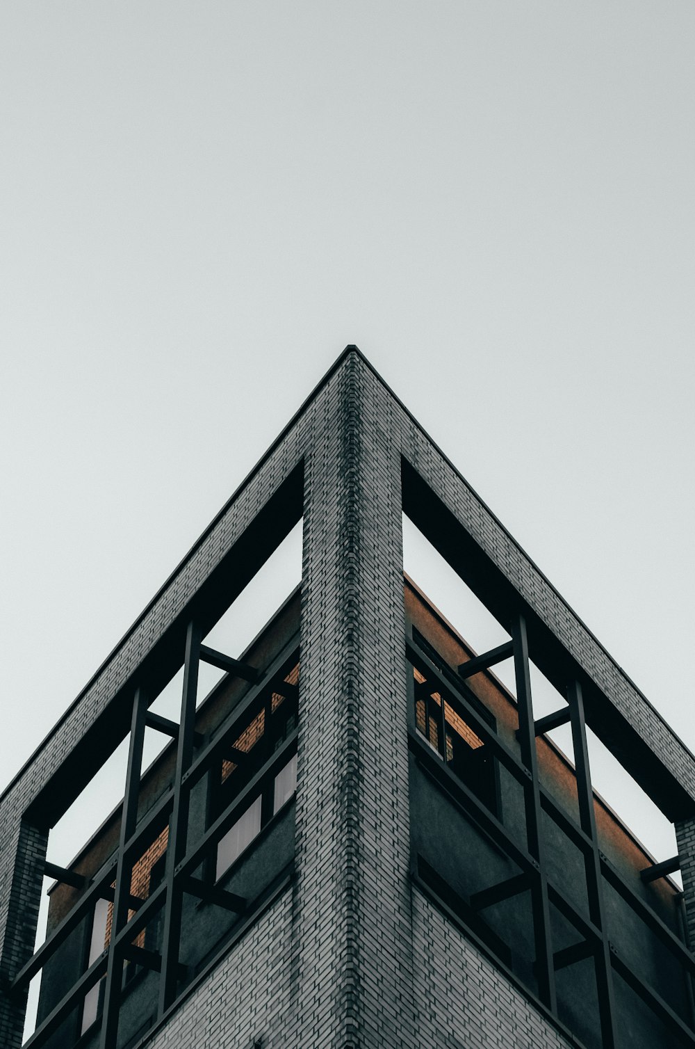 black and white concrete building