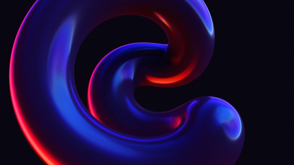 Ilustración de espiral azul y blanca