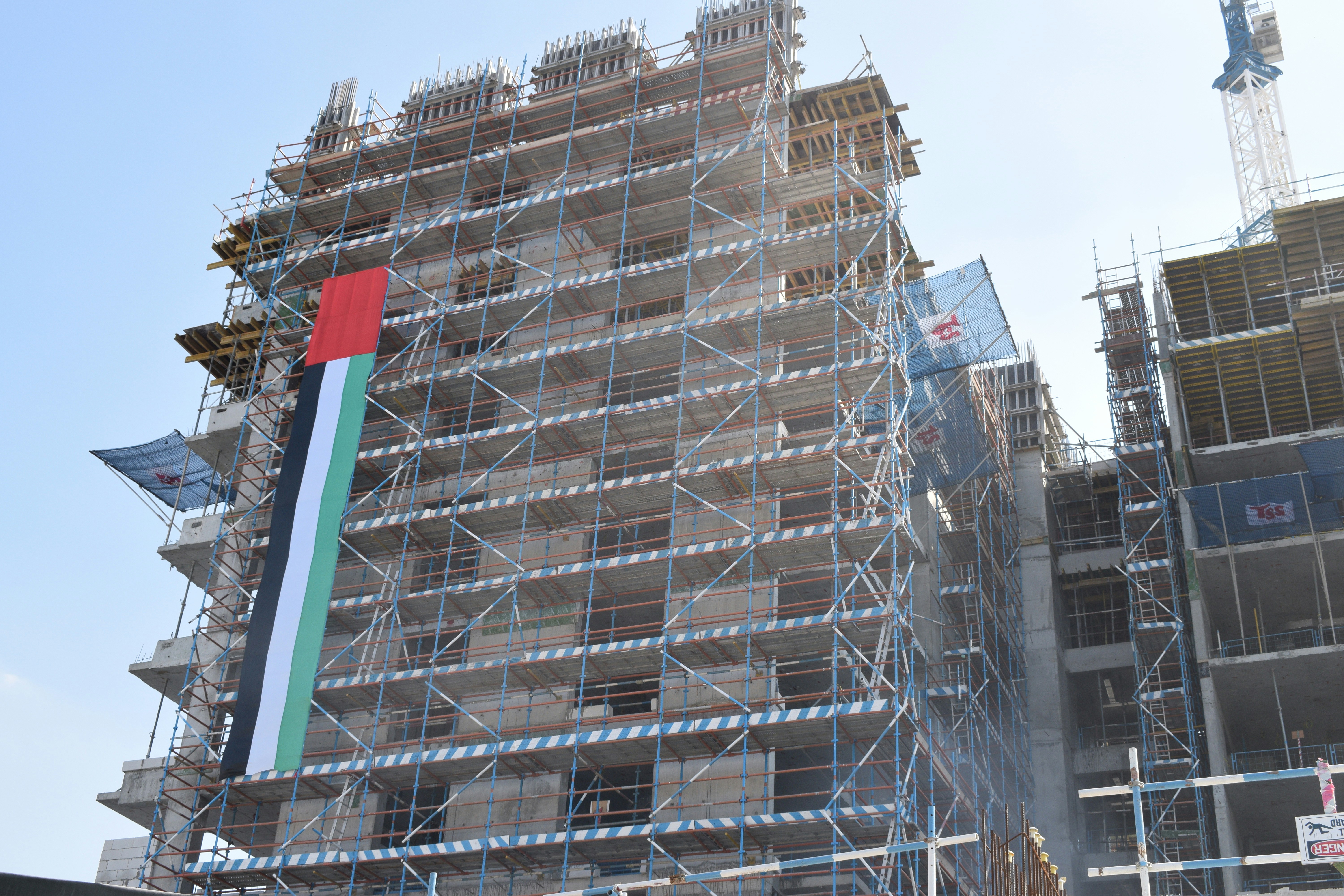 A major construction project underway in the UAE, symbolizing growth and development