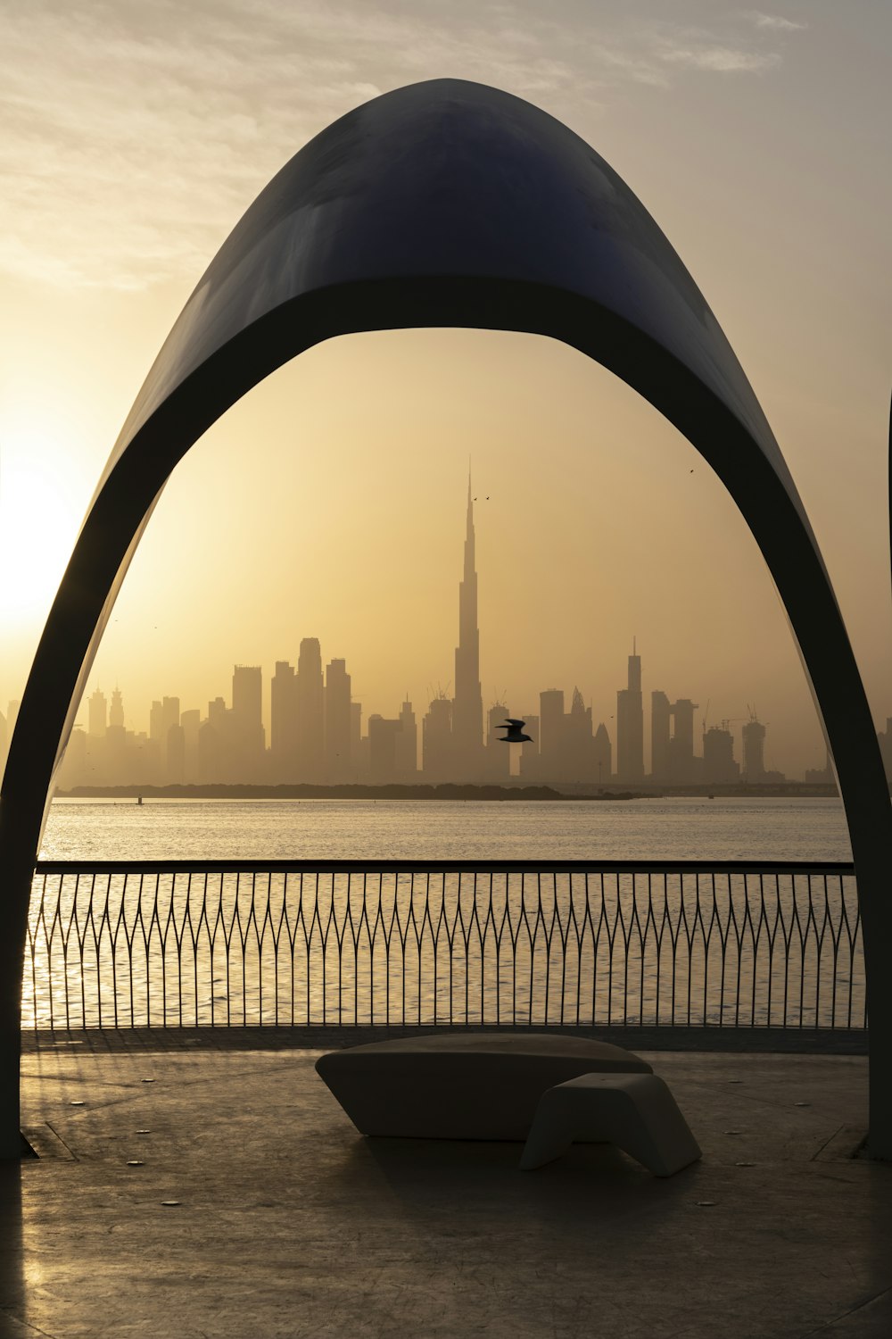 silhouette of city buildings during sunset