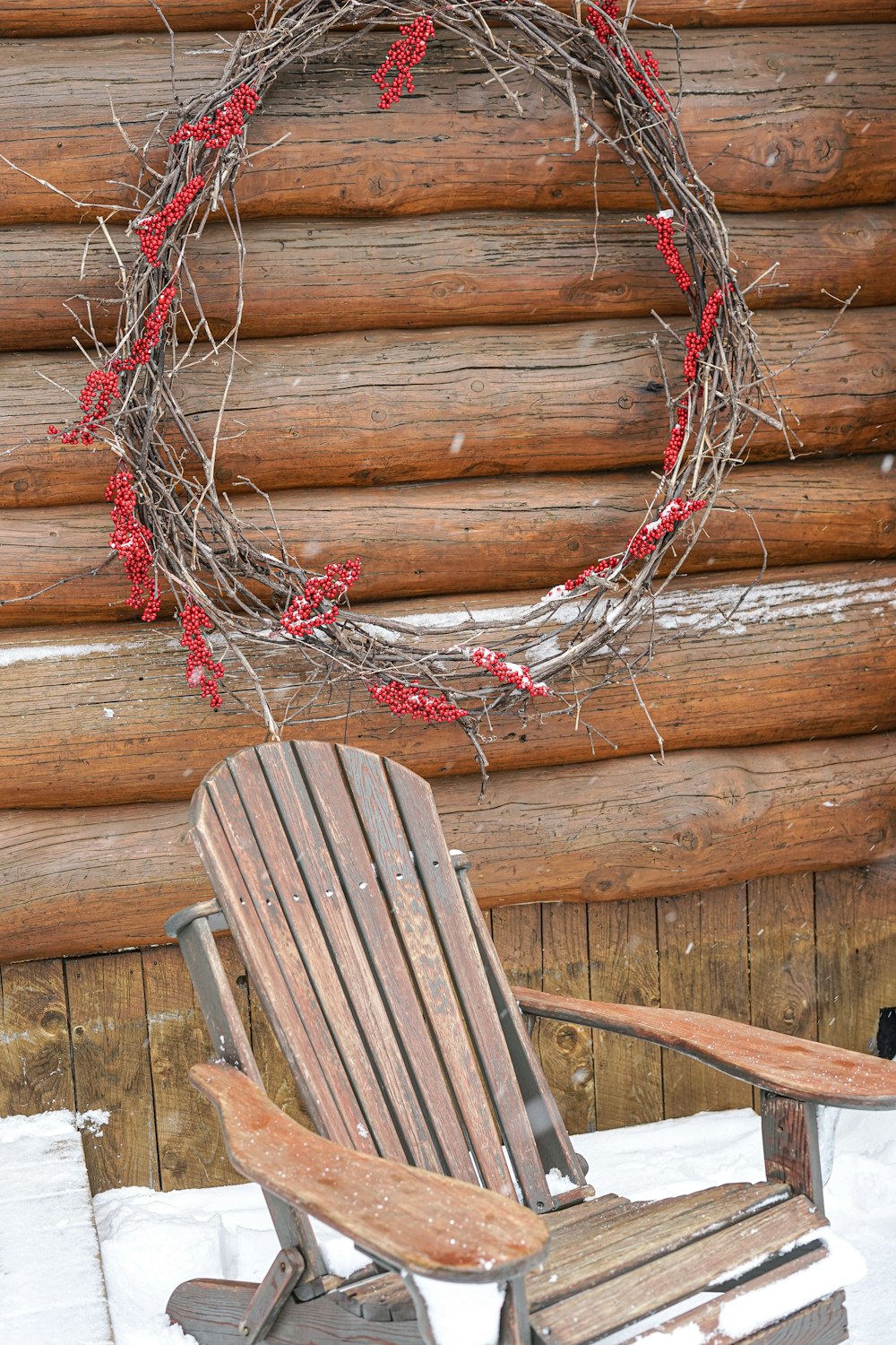 red and white rope on brown wooden chair