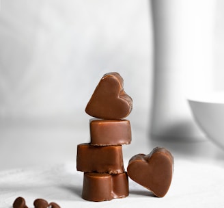 brown wooden heart shaped figurine