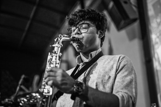 A captivating performance of a tenor saxophonist on stage.