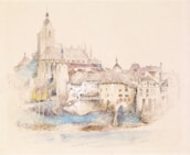 white and brown concrete building painting