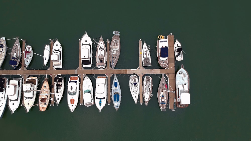 six white and blue wooden boats on green background