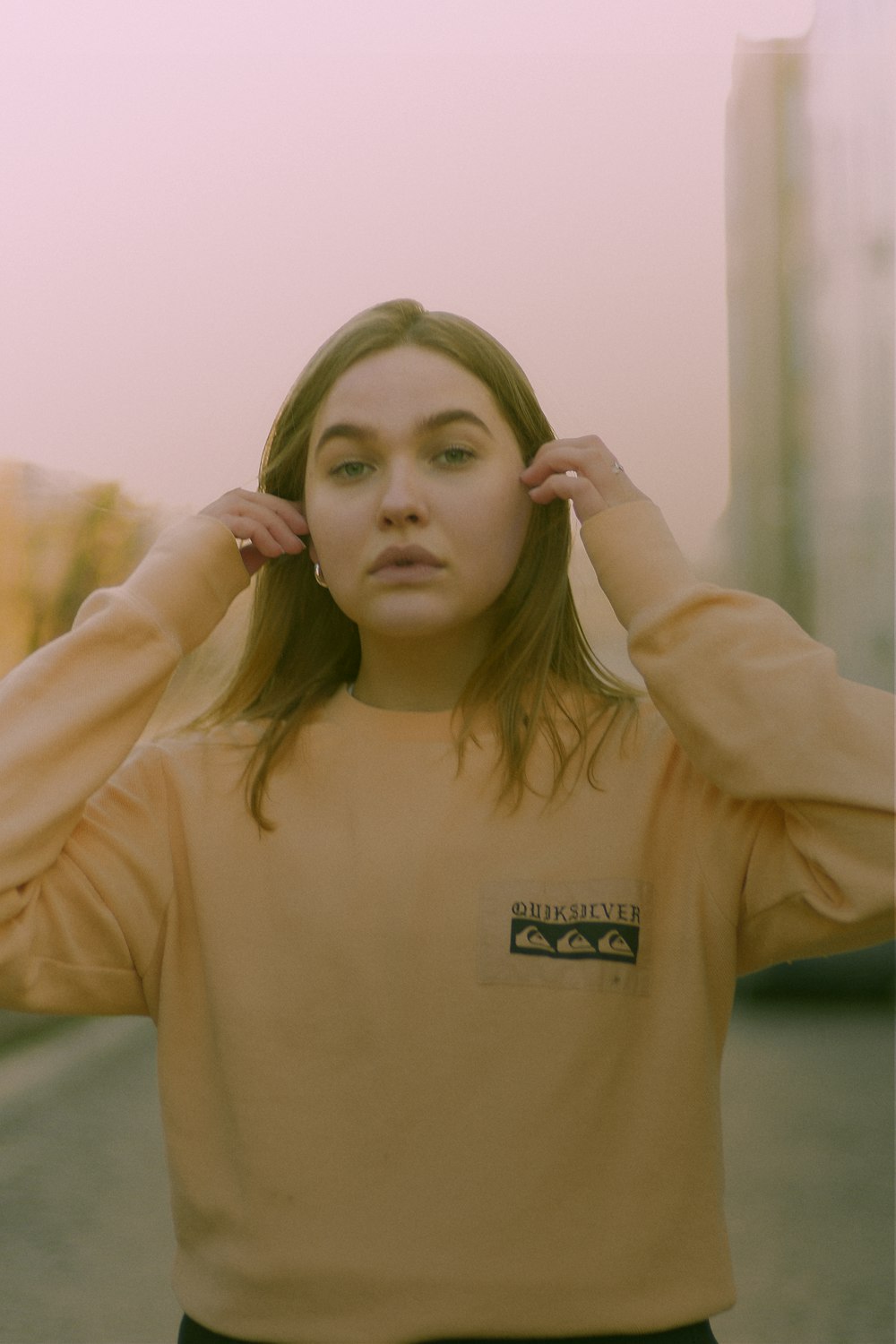 woman in white long sleeve shirt