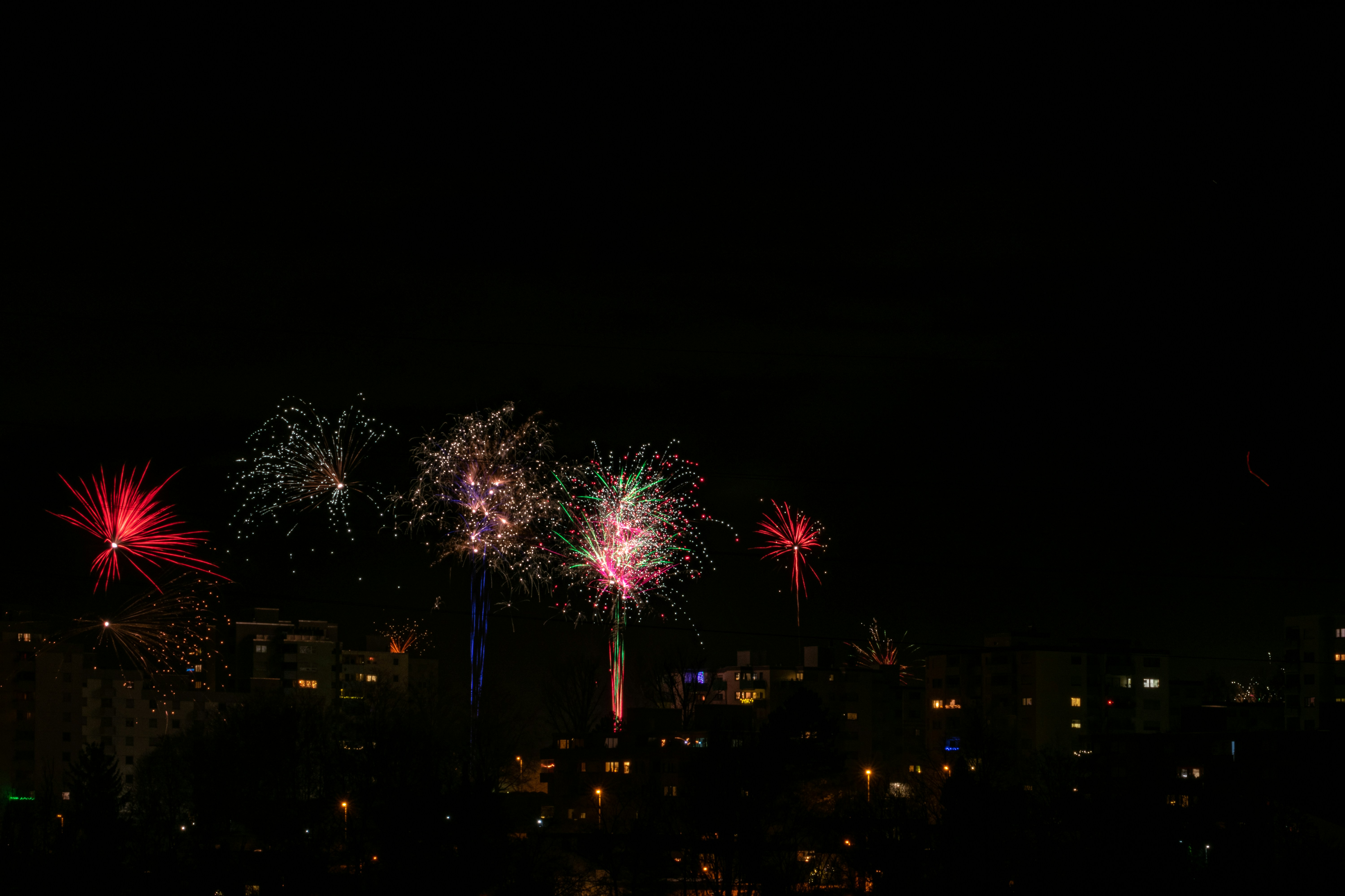 fireworks display during night time