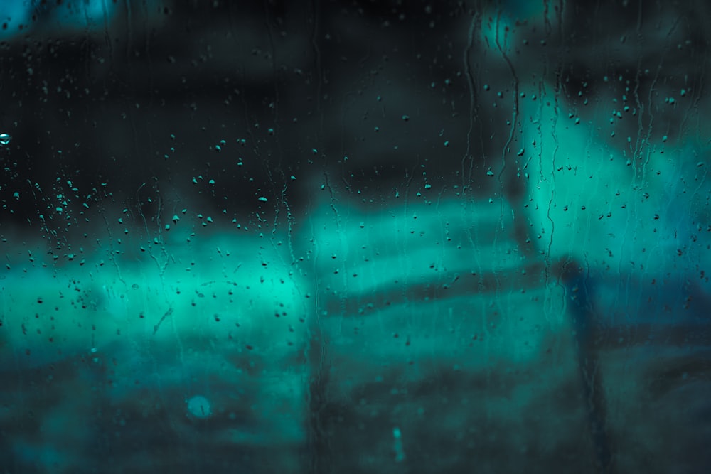 water droplets on glass panel