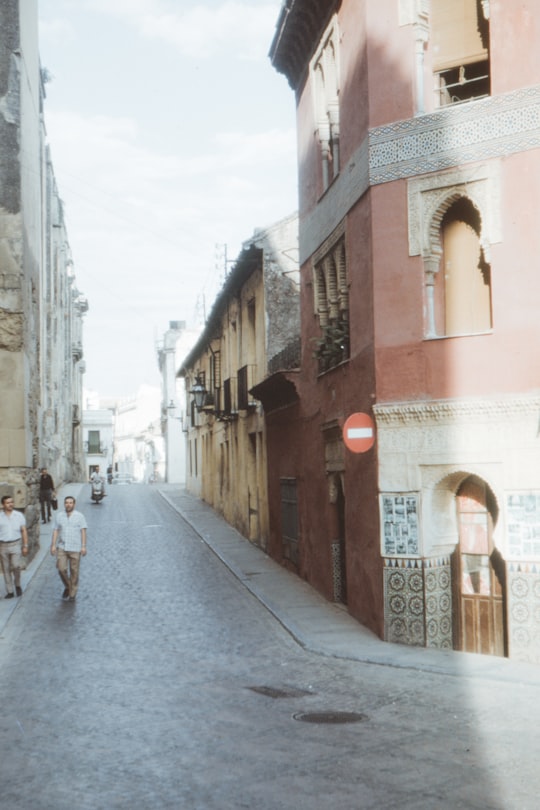 people walking on street between buildings during daytime in Córdoba Spain