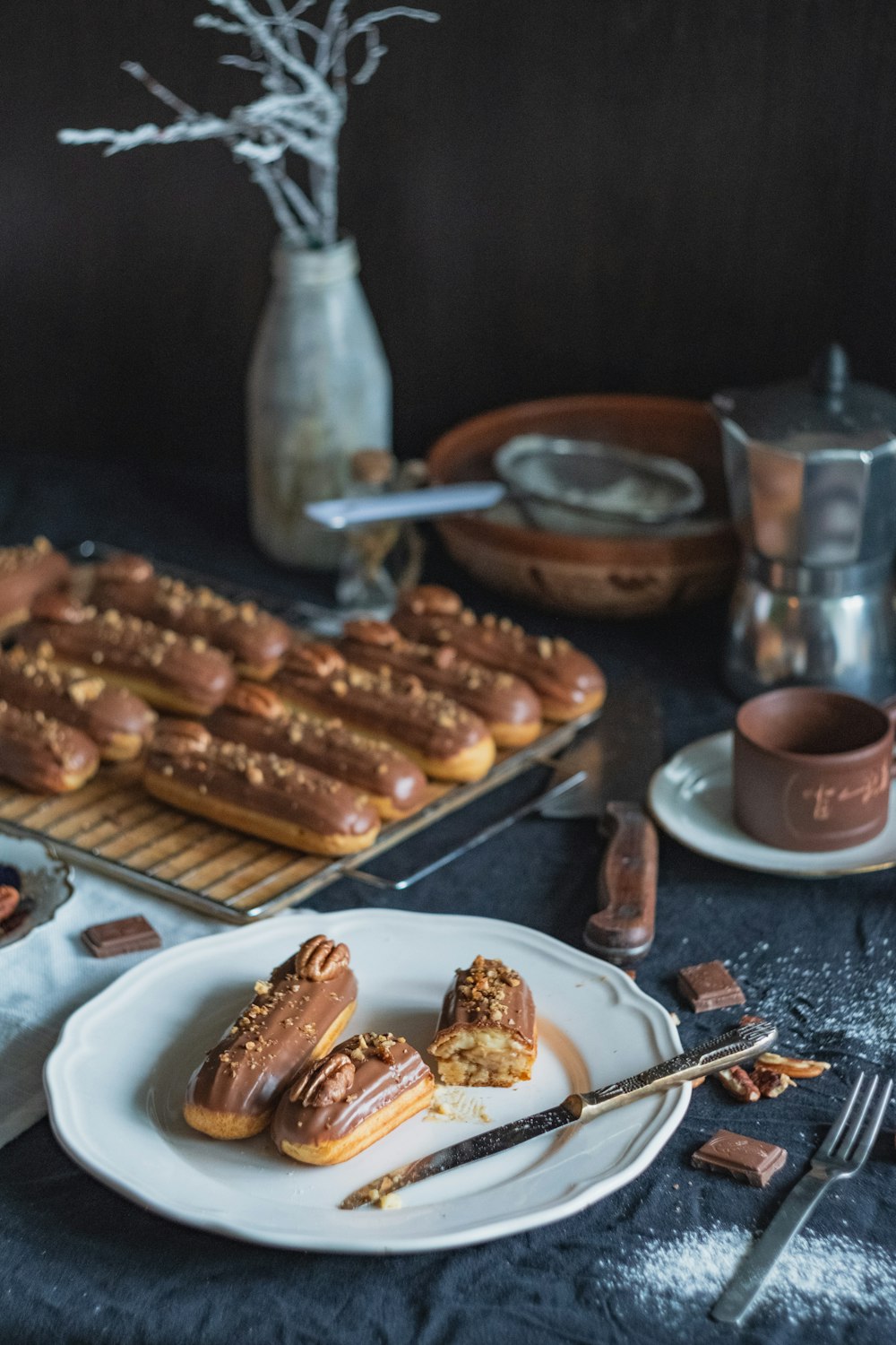 brown bread on white ceramic plate