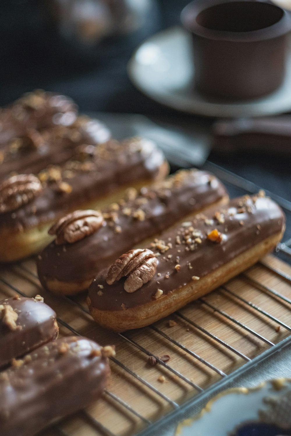 brown cookies on brown wooden tray