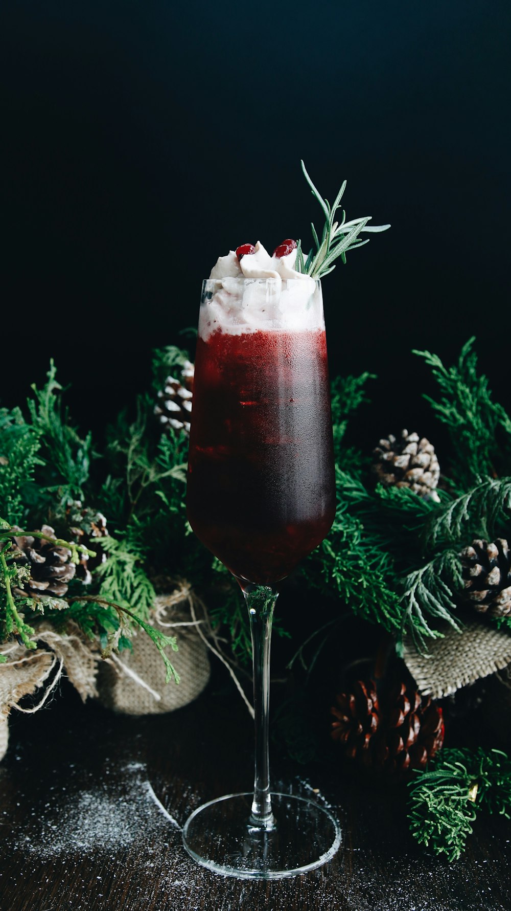 clear wine glass with red liquid