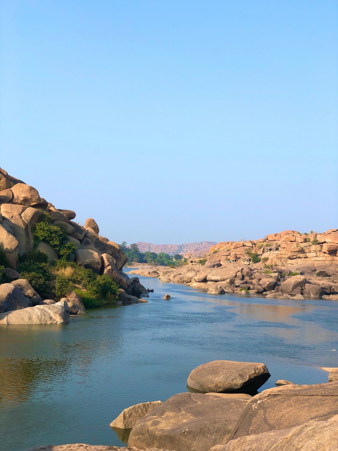 travelers stories about River in Hampi, India