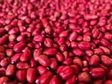 red and black coffee beans