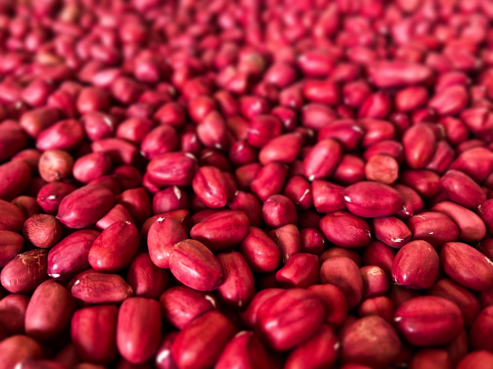 red and black coffee beans
