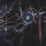 silver and gold bicycle wheel